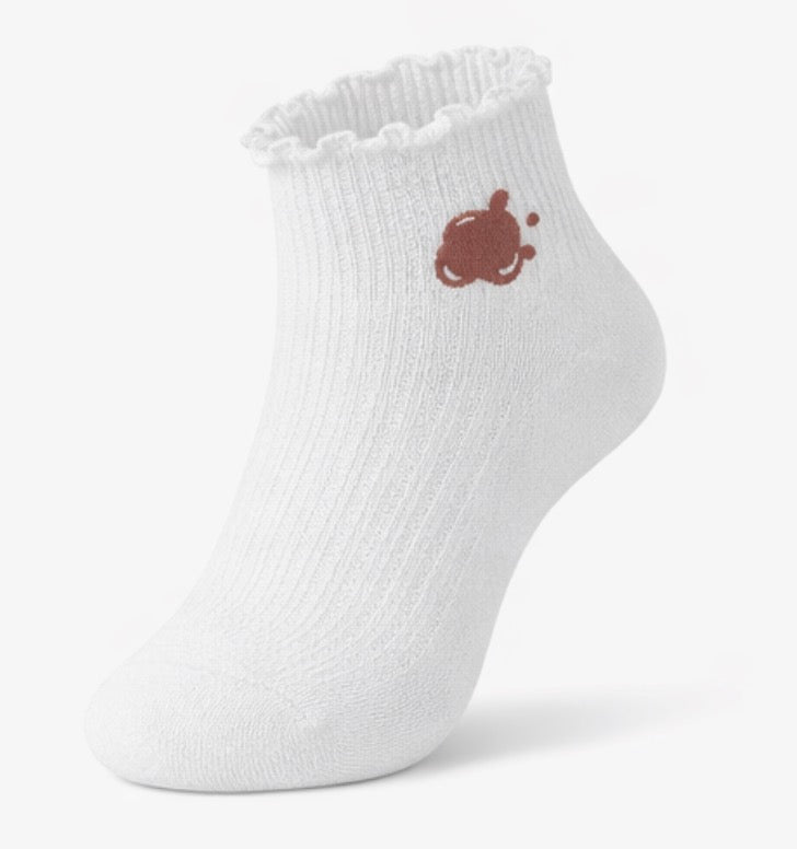 NuVETTa 6 Pairs of Ruffle Socks Women, Cute Ruffle Ankle Socks