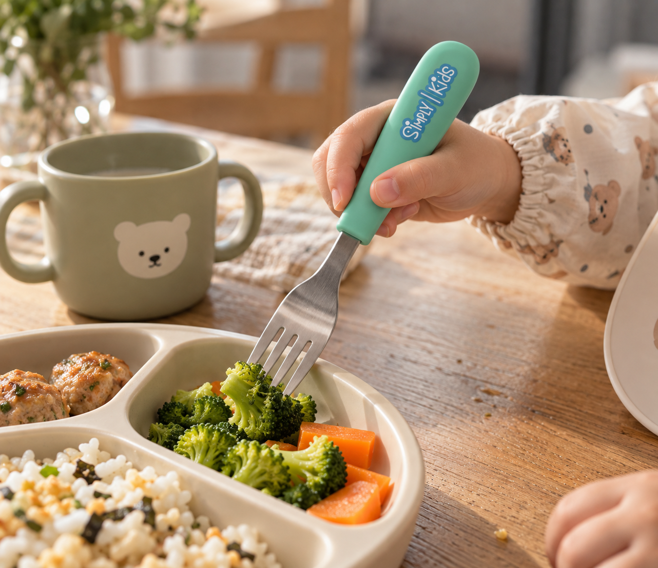 Simply Kids Fork – Mint Green Handle