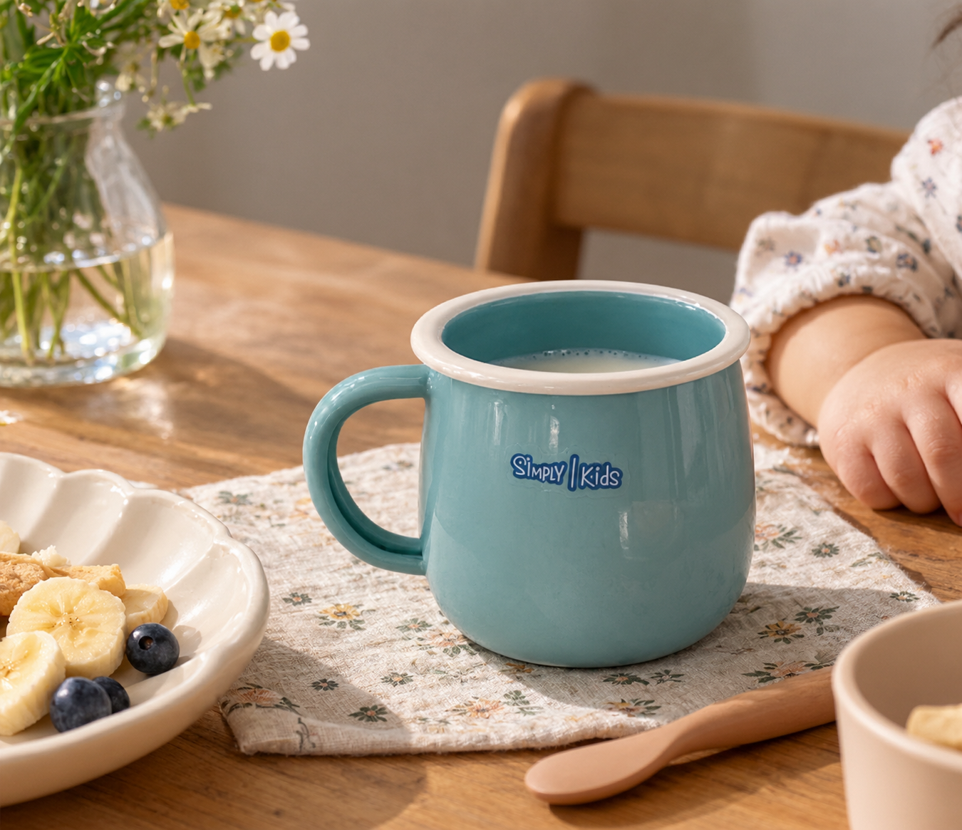Simply Kids Mug – Teal with Cream-Colored Rim
