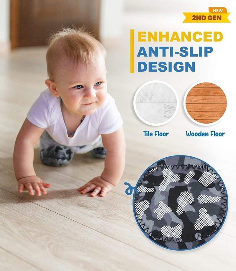 [2nd Gen.] Baby Knee Pads for Crawling | Protector for Toddler, Infant, Girl, Boy (Ocean Camouflage)