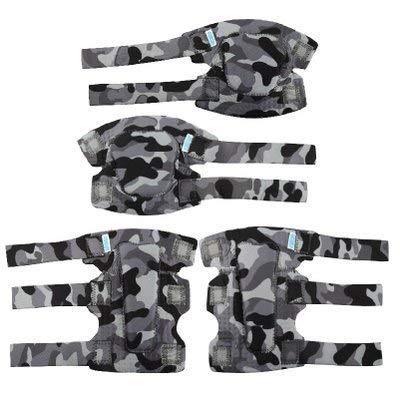 (Snow Camo) Innovative Soft Kids Knee and Elbow Pads with Bike Gloves - Simply Kids