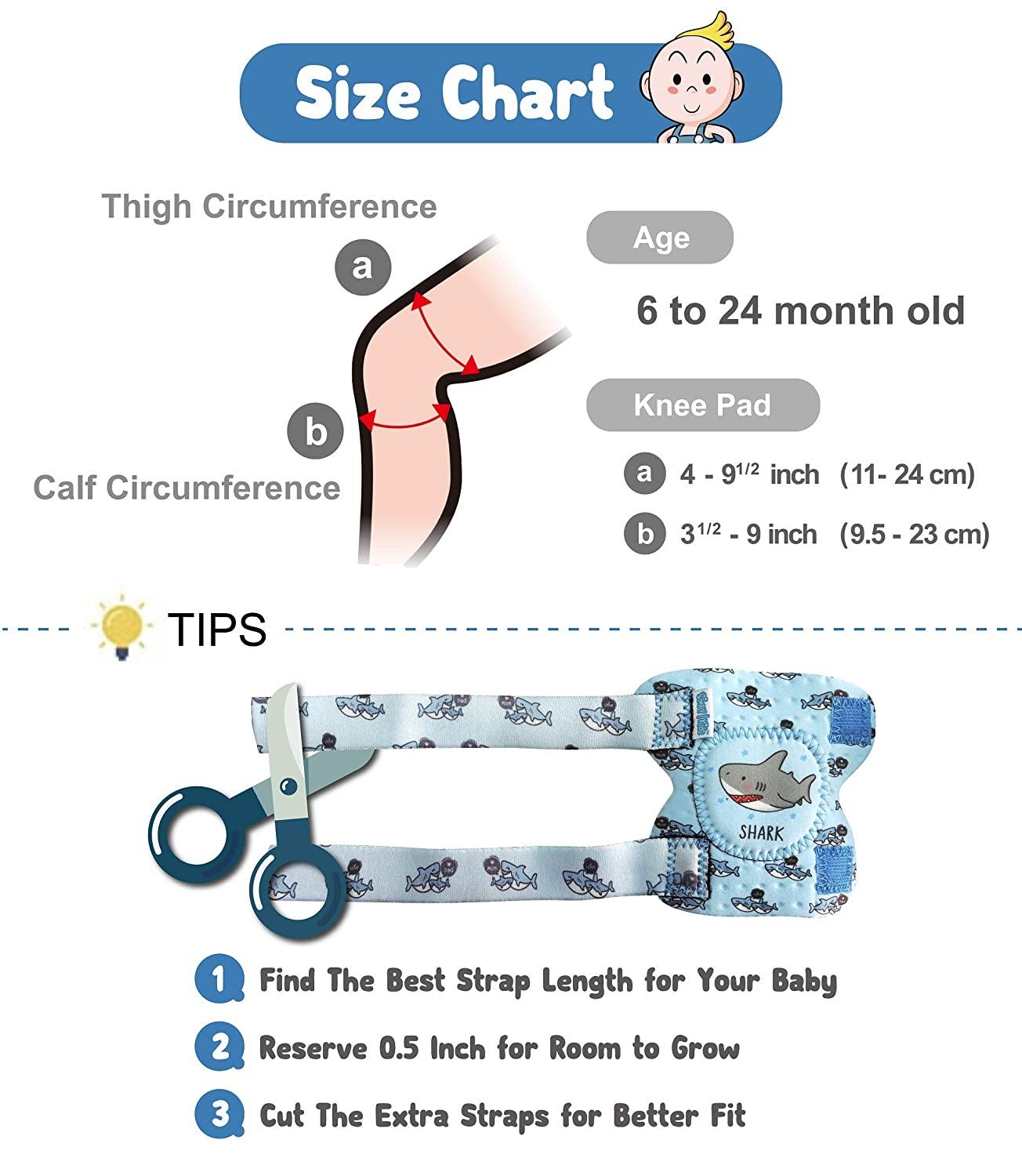 Size Chart - Baby Knee Pads