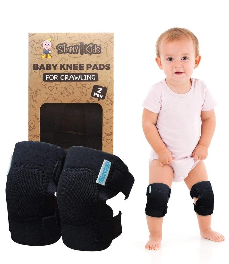 (Black) Baby Knee Pads for Crawling | Protector for Toddler, Infant, Girl, Boy - Simply Kids