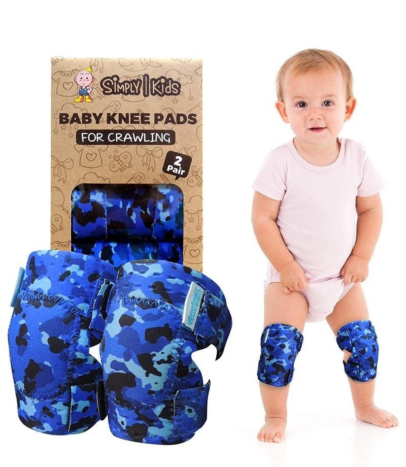 (Ocean Camo) Baby Knee Pads for Crawling | Protector for Toddler, Infant, Girl, Boy - Simply Kids