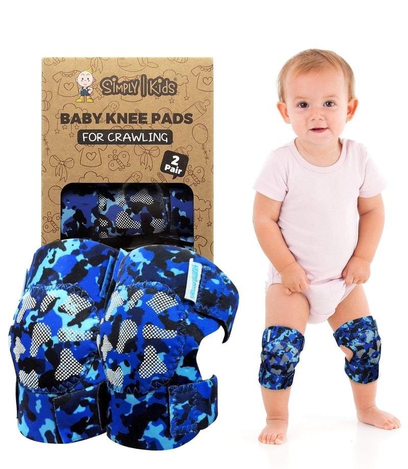 [2nd Gen.] Baby Knee Pads for Crawling | Protector for Toddler, Infant, Girl, Boy (Ocean Camouflage)
