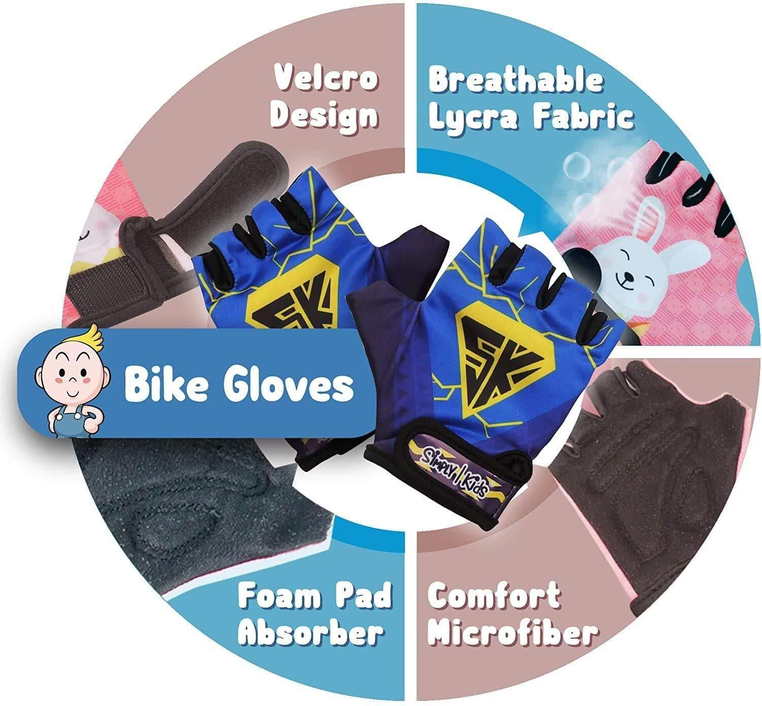 [1st Gen.] Innovative Soft Kids Elbow and Knee Pads with Bike Gloves (The Flash)