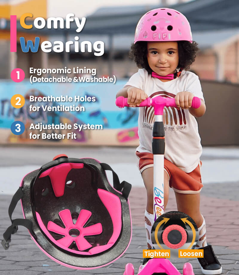 (🦄 Girls In Wonderland) Kids Helmet with DIY Stickers for Toddler, Boy, Girl