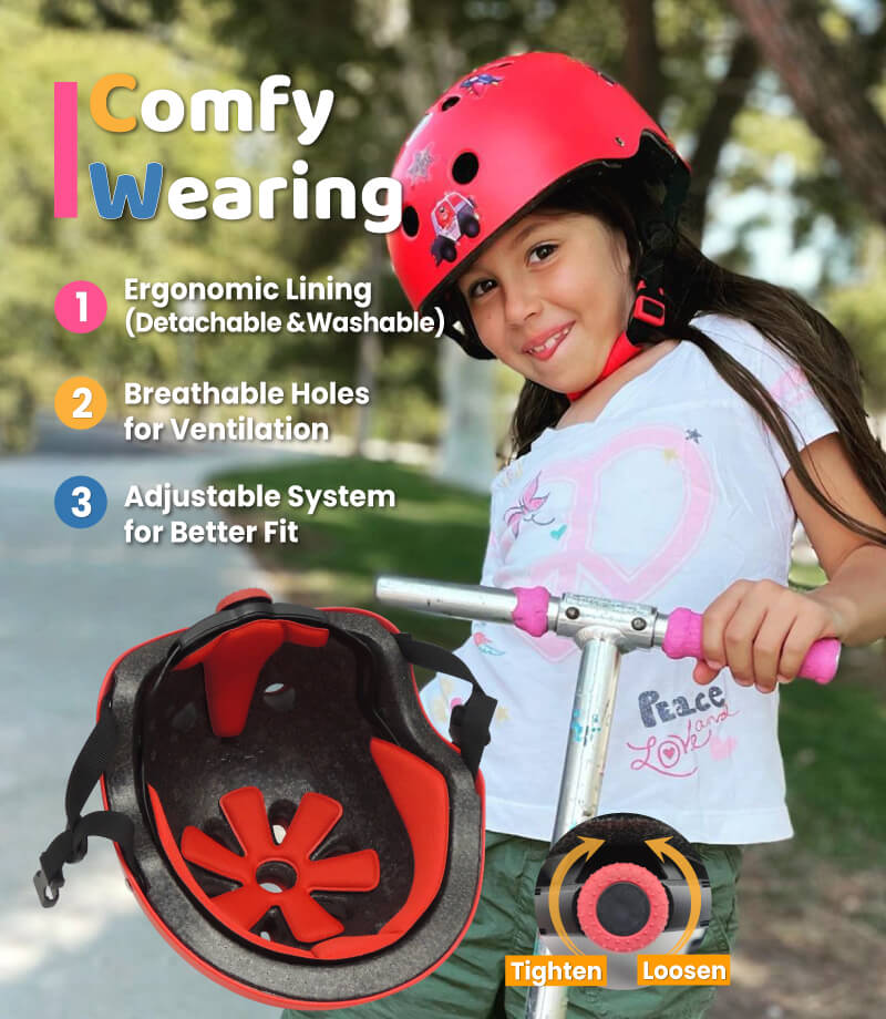 bike helmets for kids free ( Free Style) Kids Helmet with DIY Stickers for Toddler, Boy, Girl