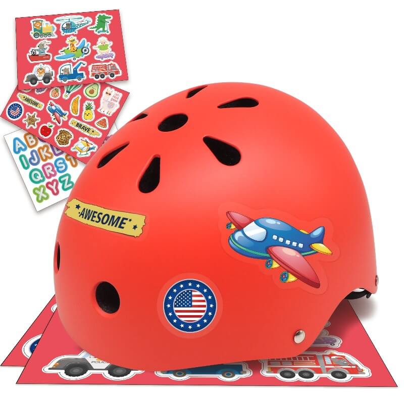 (🚒 Free Style) Kids Helmet with DIY Stickers for Toddler, Boy, Girl