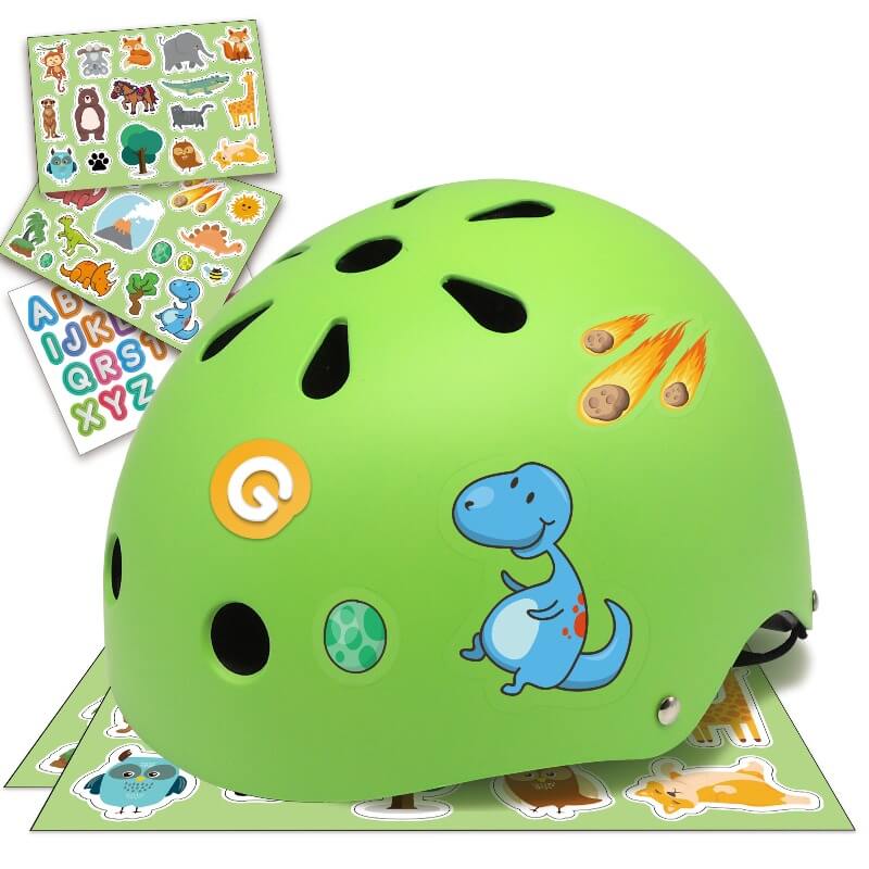(🦖 Sarafi) Kids Helmet with DIY Stickers for Toddler, Boy, Girl