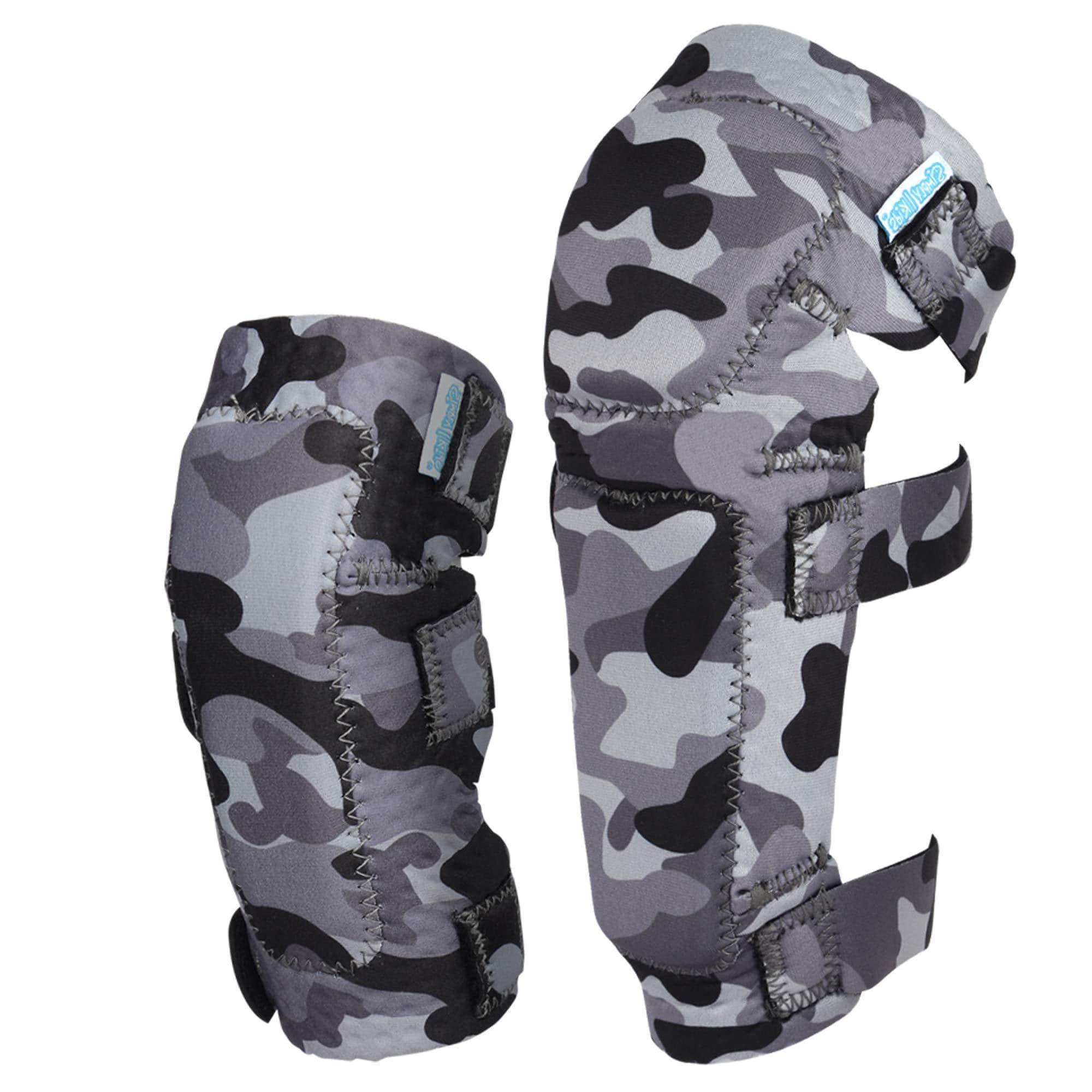 (Snow Camo) 2nd Gen - Innovative Soft Kids Knee Pads and Elbow Pads with Bike Gloves - Simply Kids
